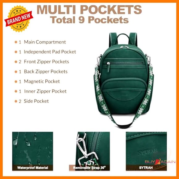 Mini Vegan Leather Backpack Purse with RFID Blocking & Tablet Pocket main image 5